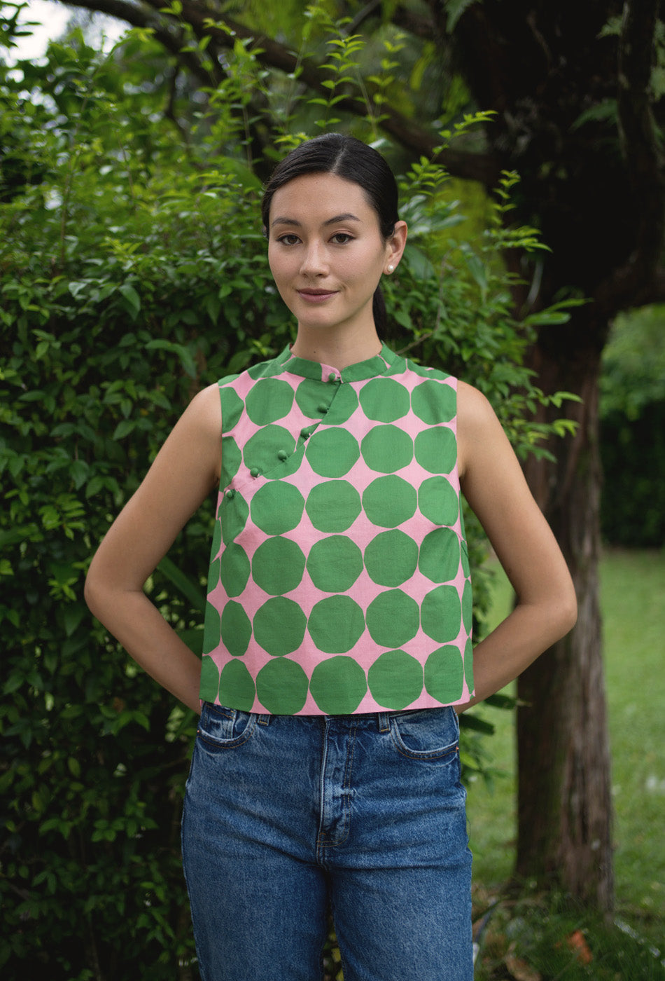 A Moment in Time Cheongsam Top in Roseleaf