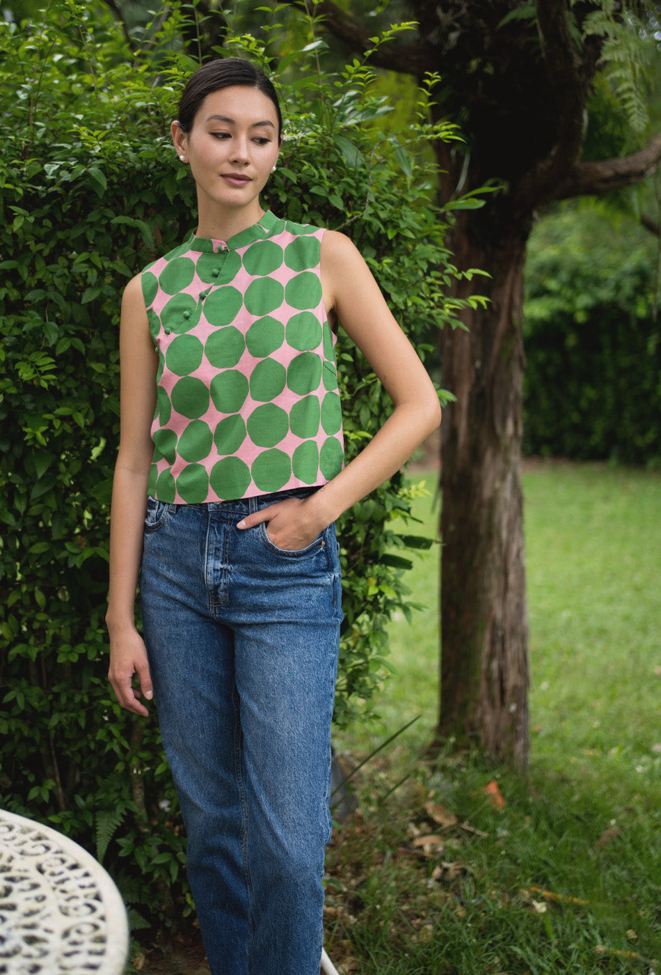 A Moment in Time Cheongsam Top in Roseleaf