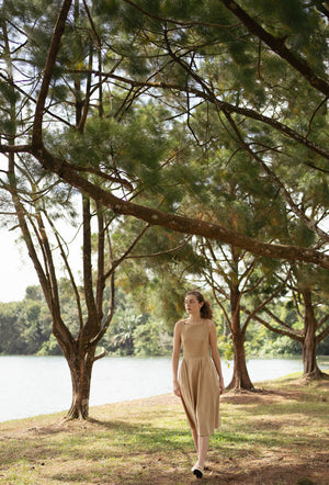 
                  
                    Annecy Cotton Dress in Tan
                  
                