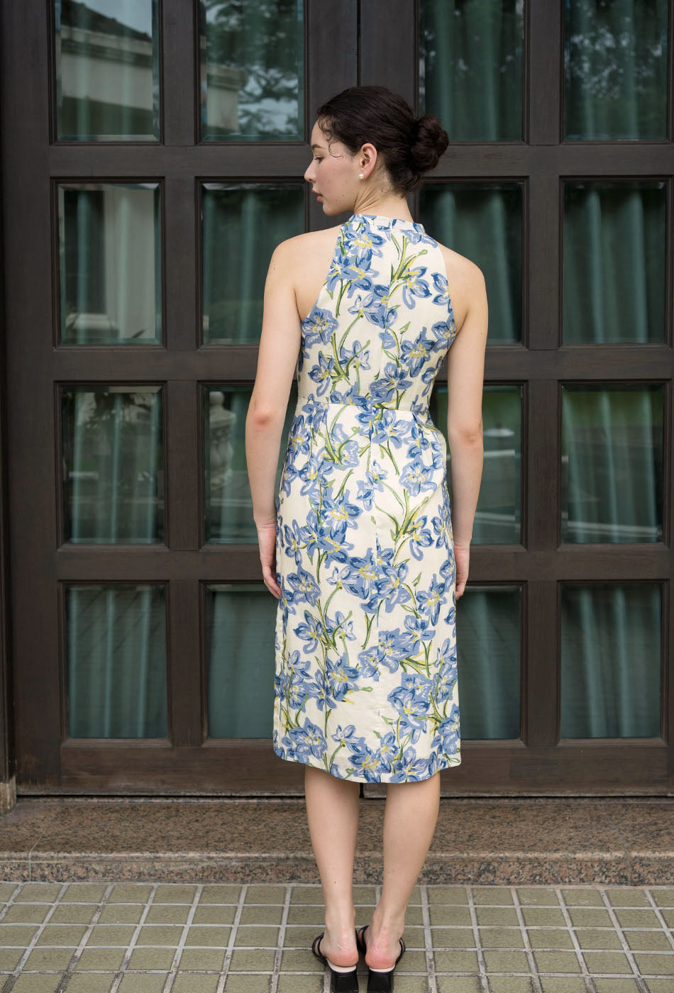 Beloved Cotton Cheongsam in Blue Bliss