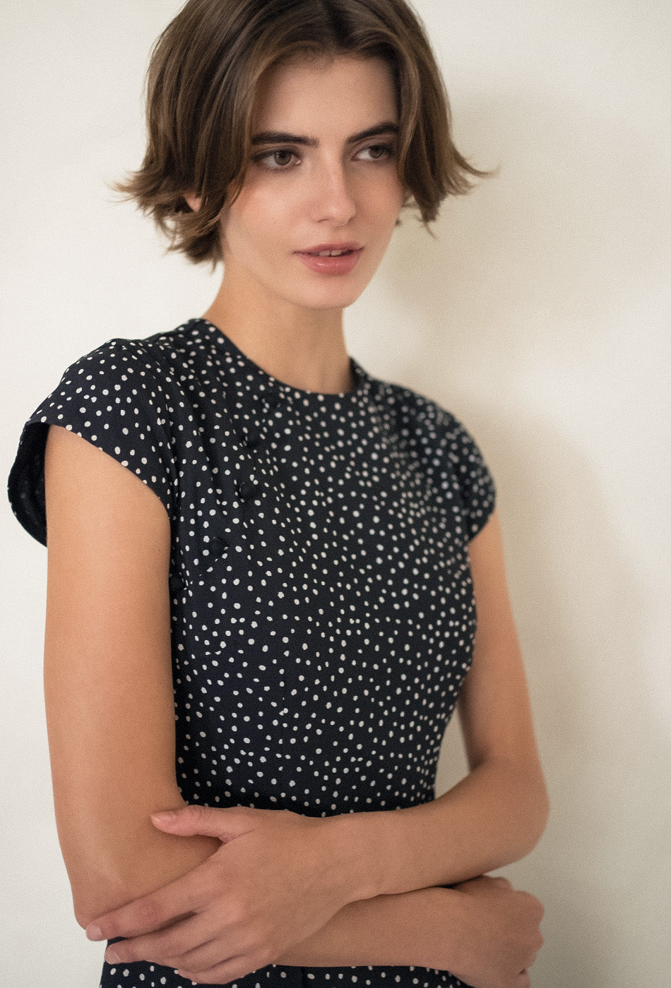 Brighter than Sunshine Cotton Cheongsam in Freckles