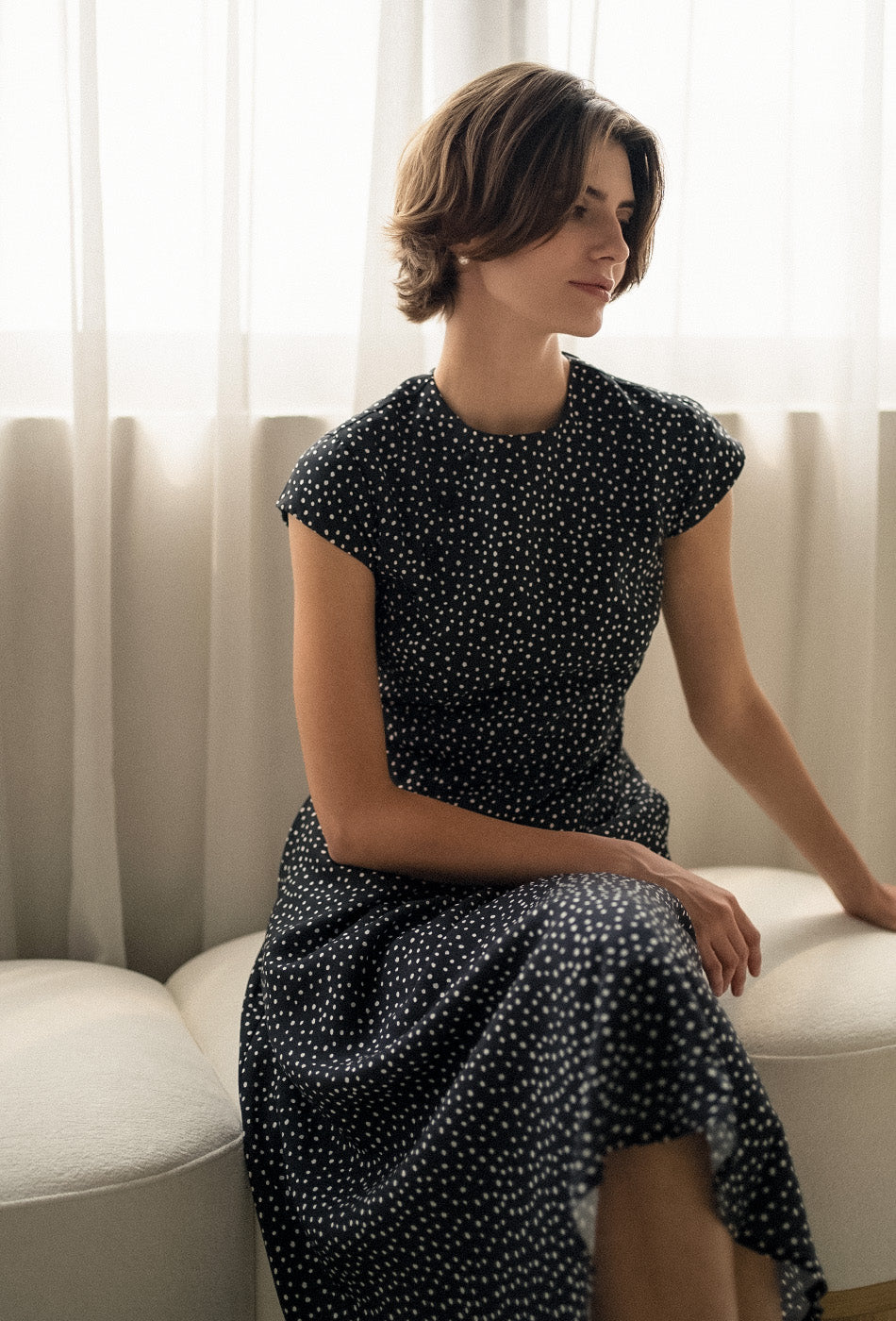 Brighter than Sunshine Cotton Cheongsam in Freckles