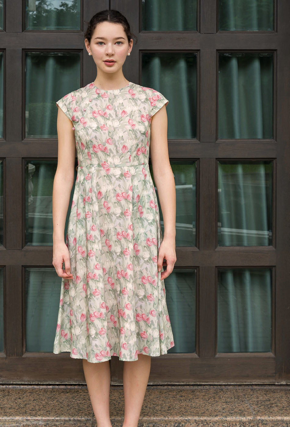 Brighter than Sunshine Cotton Cheongsam in Rosy Romance