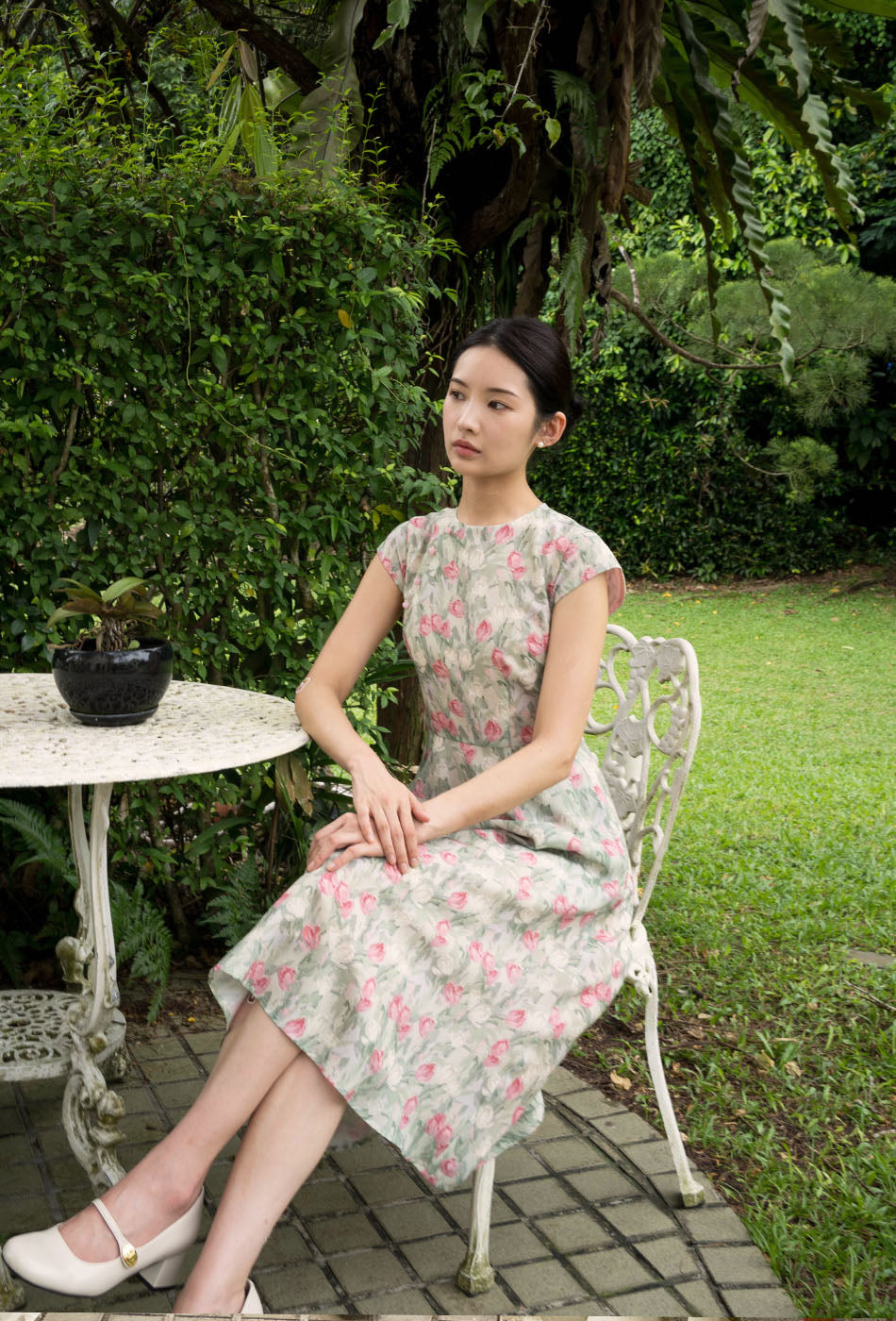 Brighter than Sunshine Cotton Cheongsam in Rosy Romance