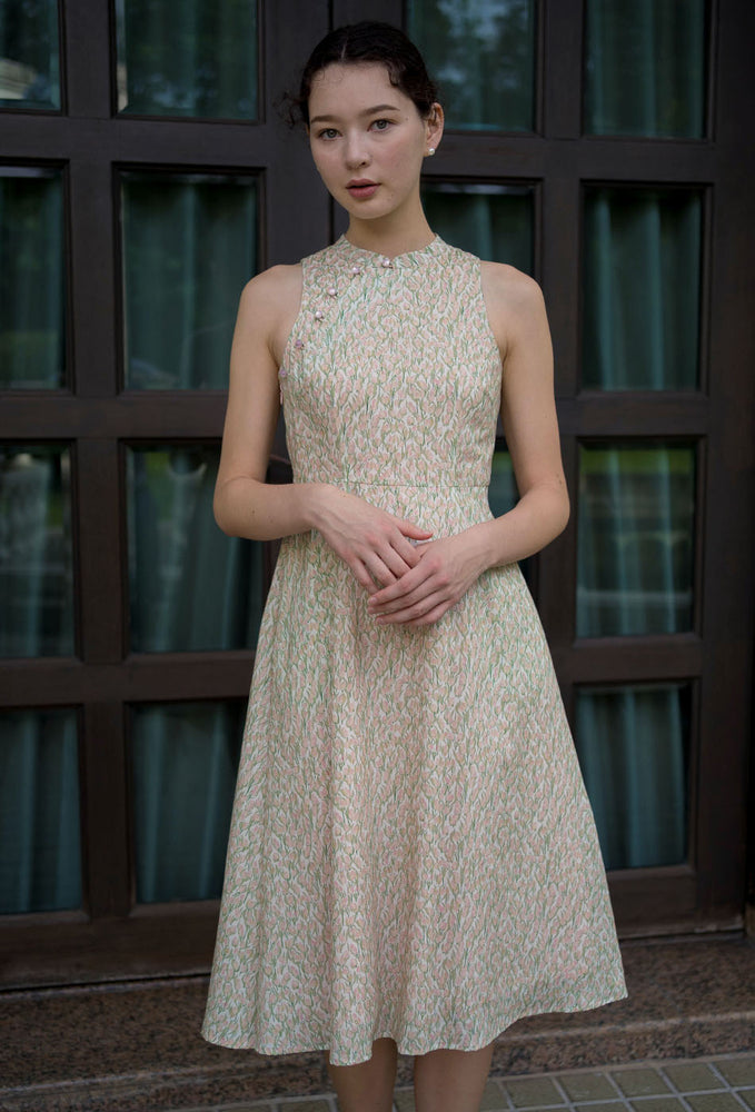 
                  
                    Cherished Cotton Cheongsam in Blush Petals
                  
                