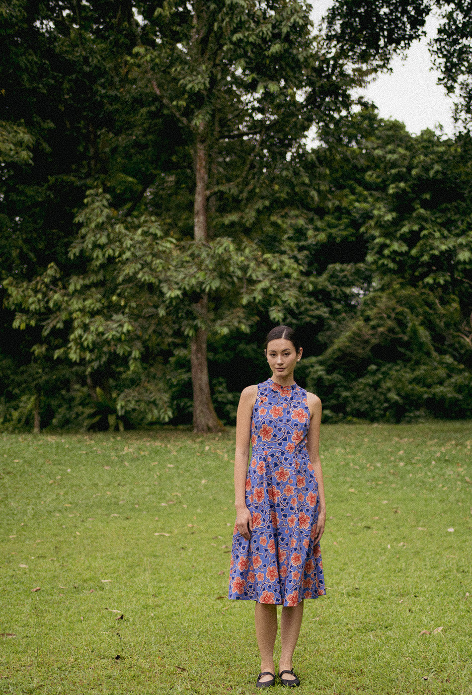 Cherished Cotton Cheongsam in Folk Letters