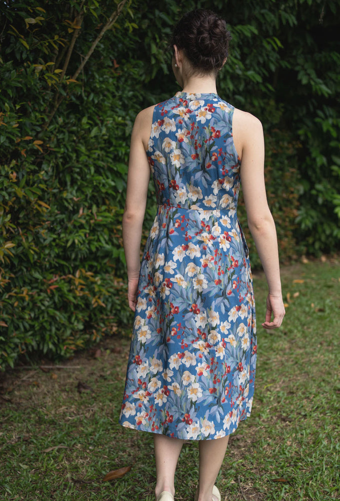 
                  
                    Cherished Cotton Cheongsam in Garden Blue
                  
                