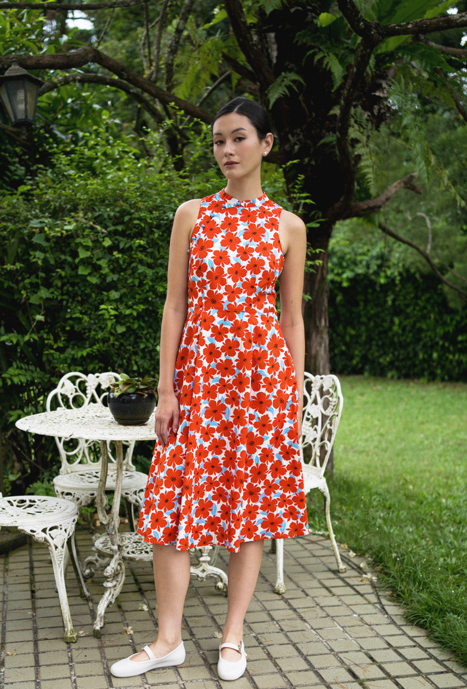 Cherished Cotton Cheongsam in Summer Poem