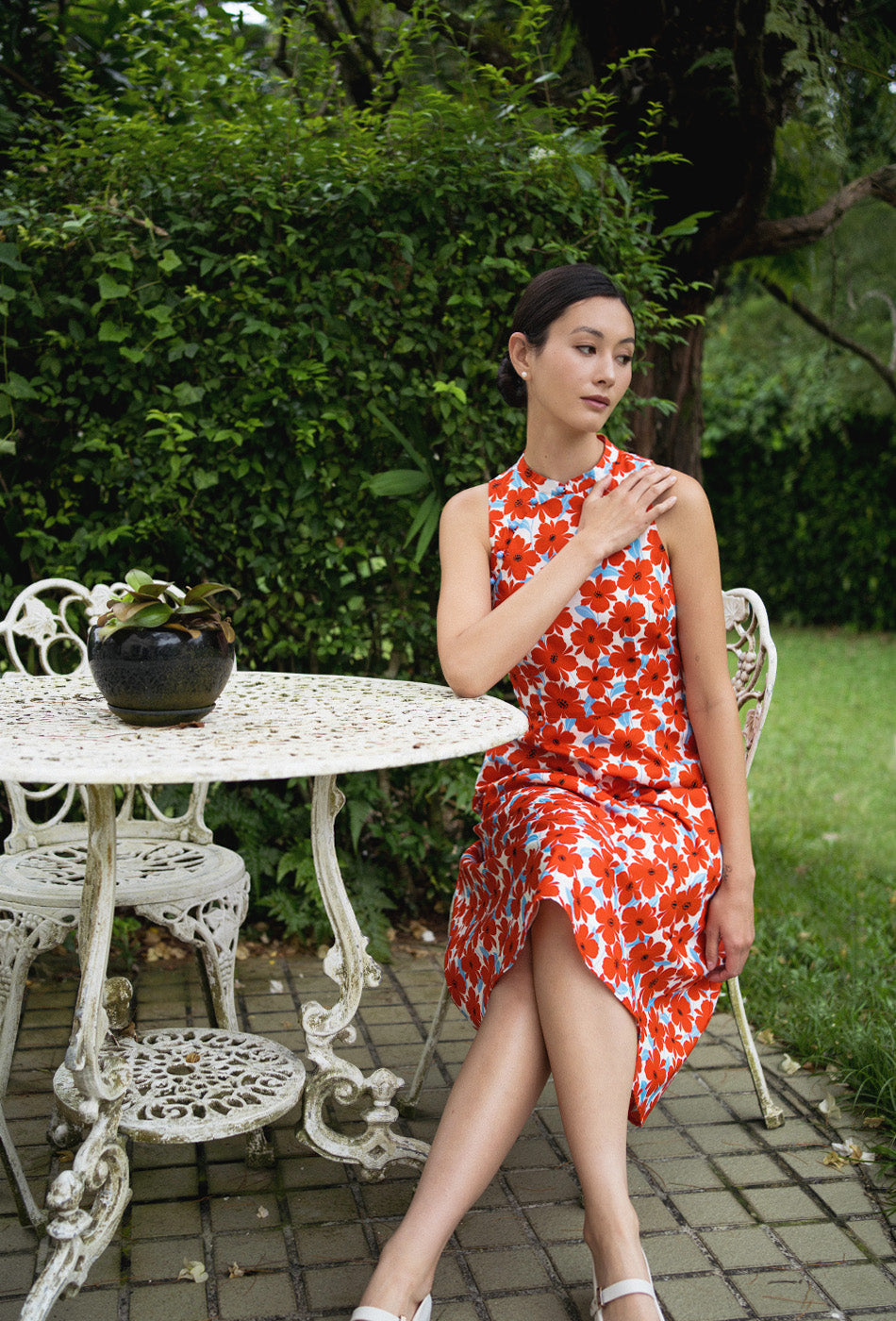 Cherished Cotton Cheongsam in Summer Poem