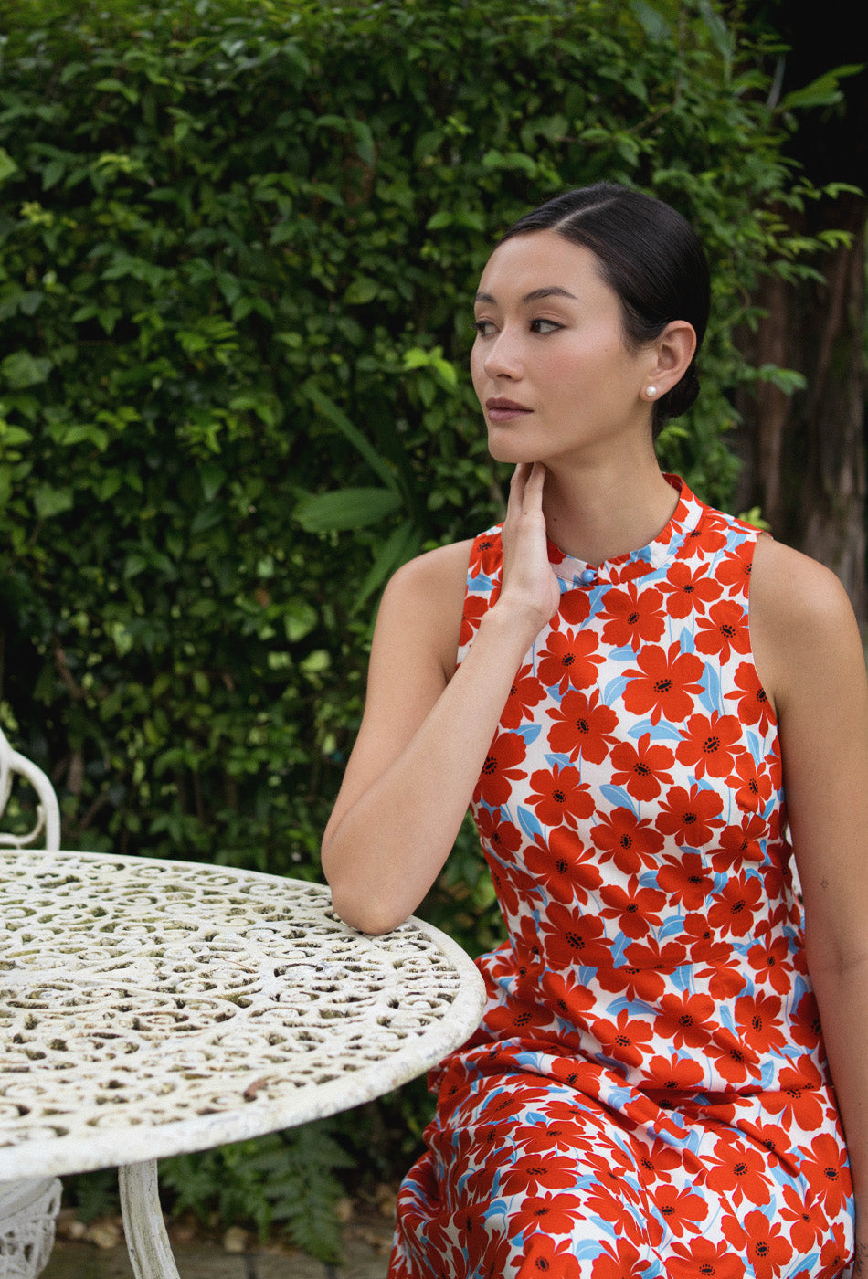 Cherished Cotton Cheongsam in Summer Poem