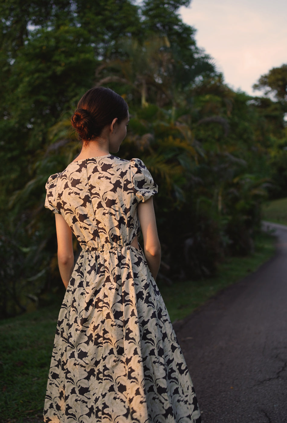 Stole My Heart Cotton Dress in Nightfall Stroll