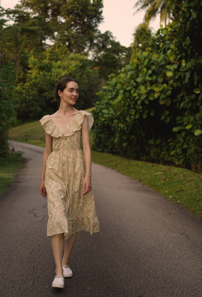 
                  
                    Something Ruffle Cotton Dress in Nature Lover
                  
                