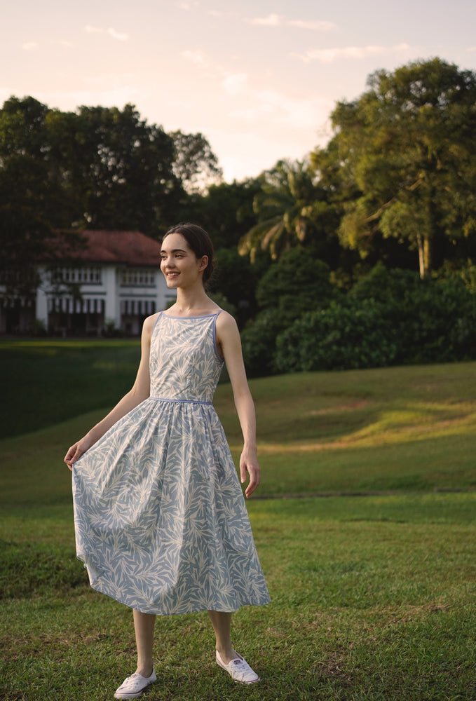 
                  
                    Seems Like Old Times Cotton Dress in Sky Blue Petals
                  
                