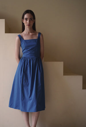 
                  
                    Classic Day Cotton Dress in Calming Blue
                  
                