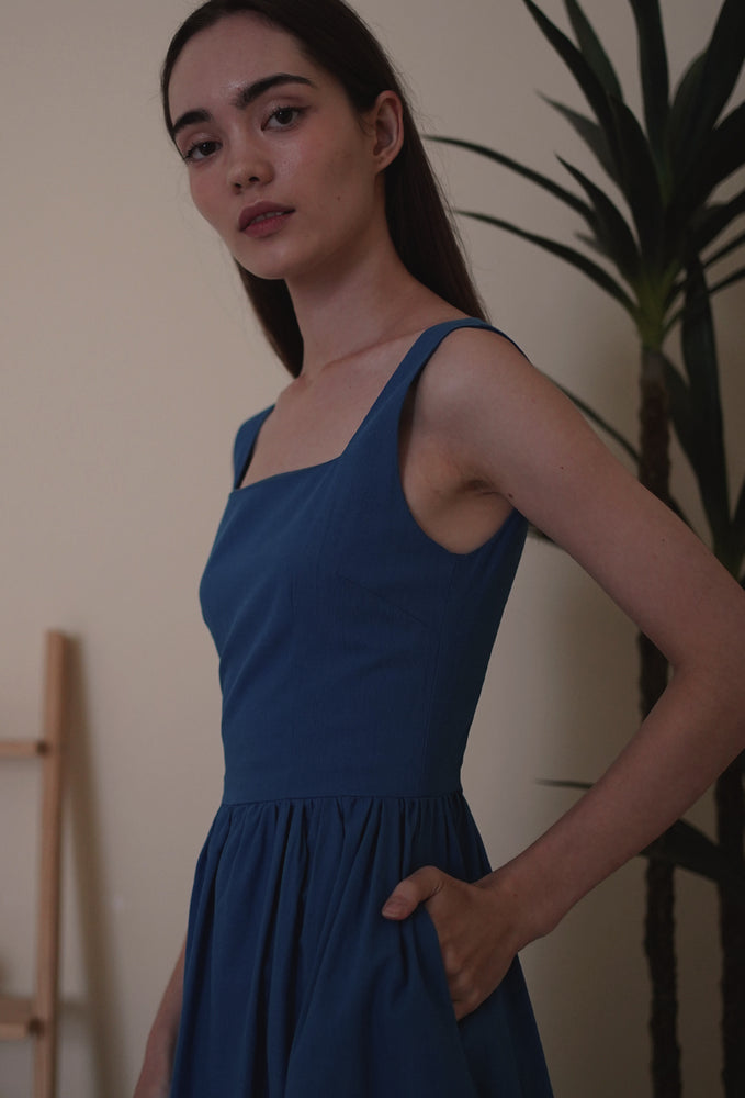 
                  
                    Classic Day Cotton Dress in Calming Blue
                  
                