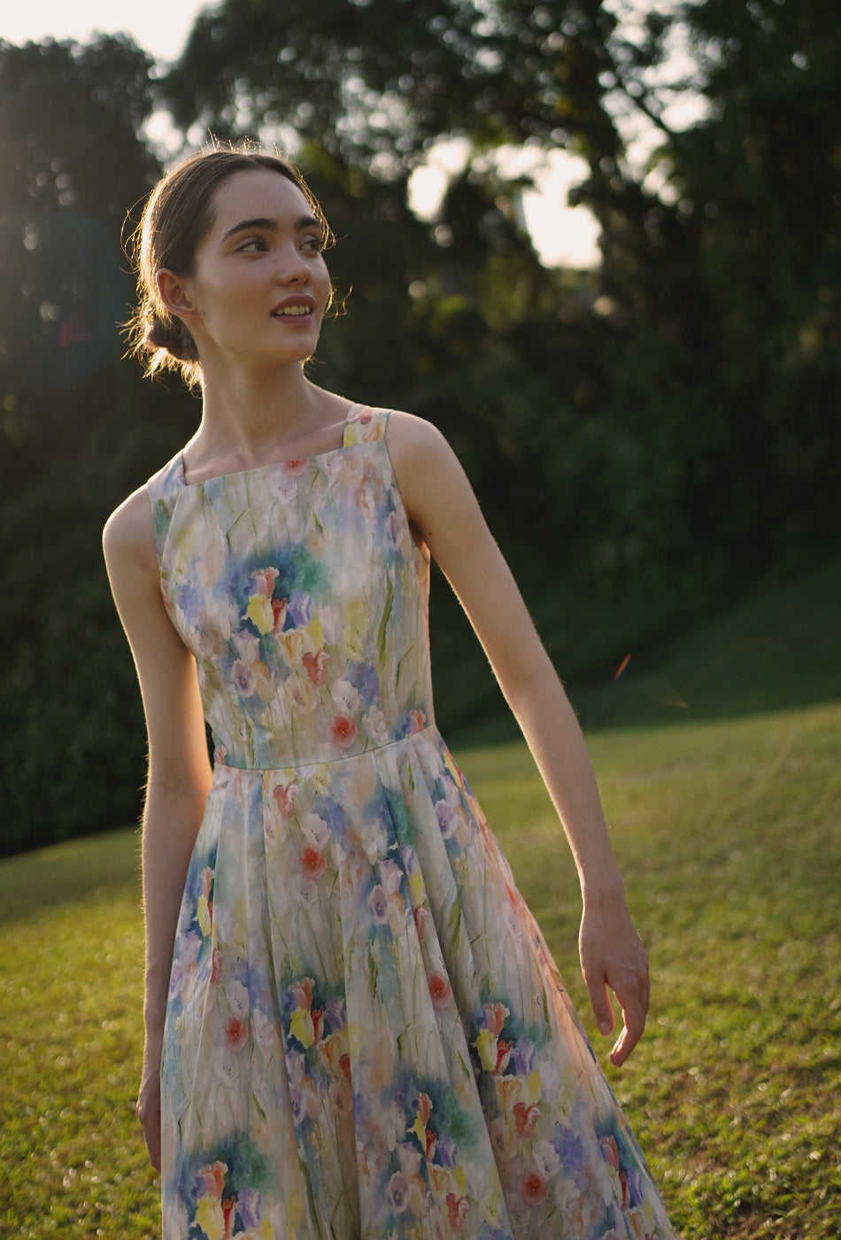 Annecy Cotton Dress in Nature's Canvas