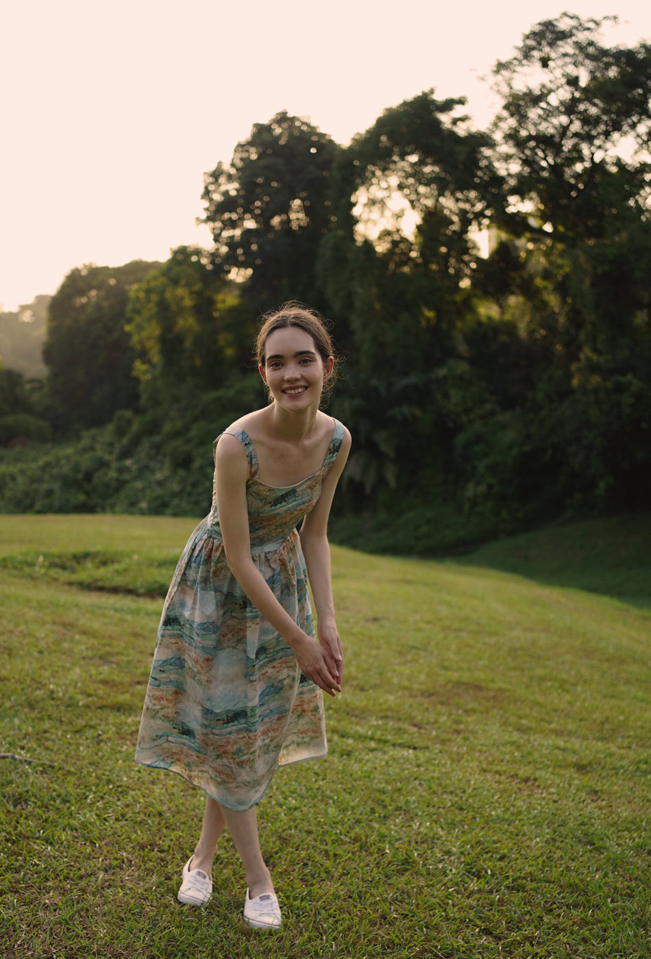 Classic Day Cotton Dress in To the Mountains