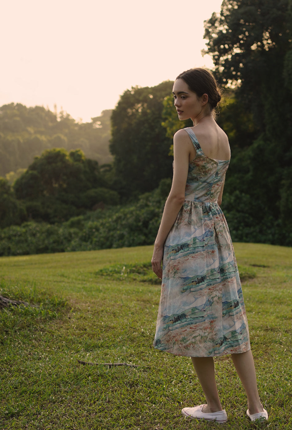 Classic Day Cotton Dress in To the Mountains