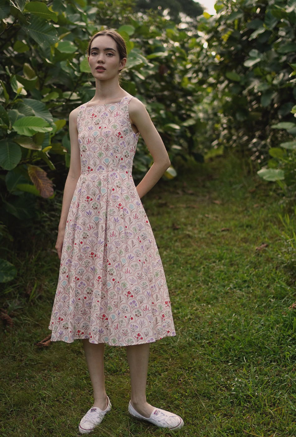 Annecy Cotton Dress in Flower Market