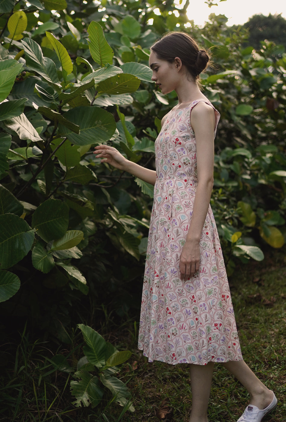 Annecy Cotton Dress in Flower Market