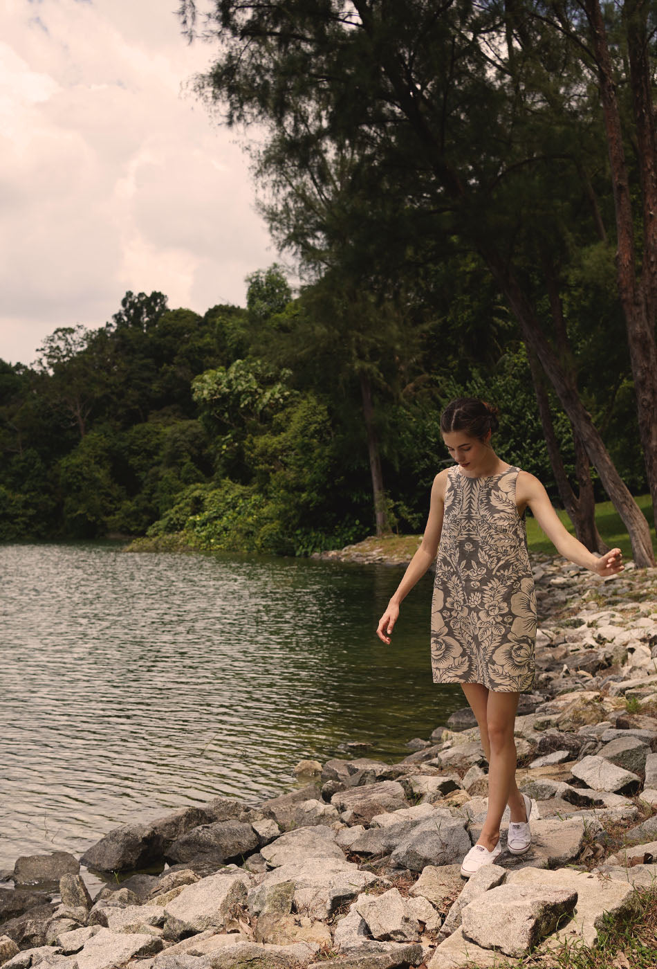 Pancakes for Dinner Linen Dress in Merry Grey