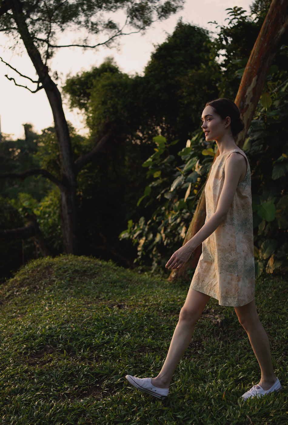 Pancakes for Dinner Cotton Dress in Autumn Fields