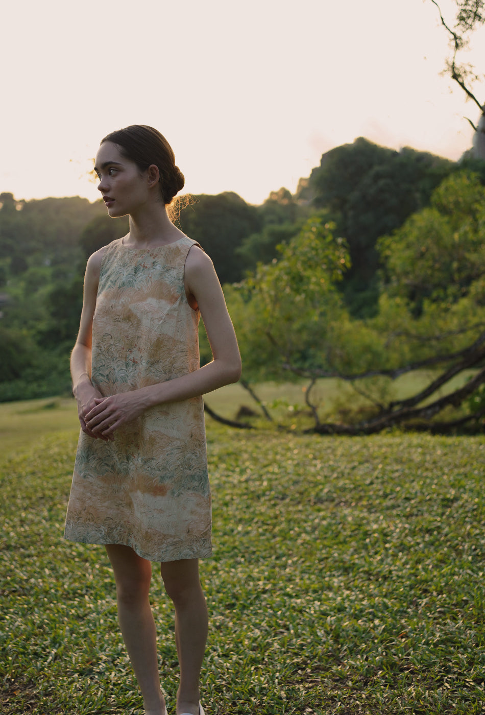 Pancakes for Dinner Cotton Dress in Autumn Fields