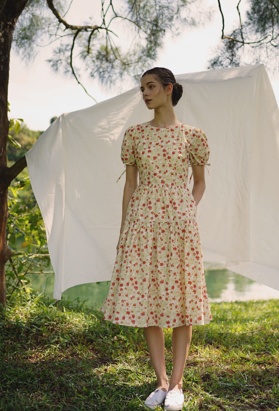 Tea Cotton Dress in Sun Ready