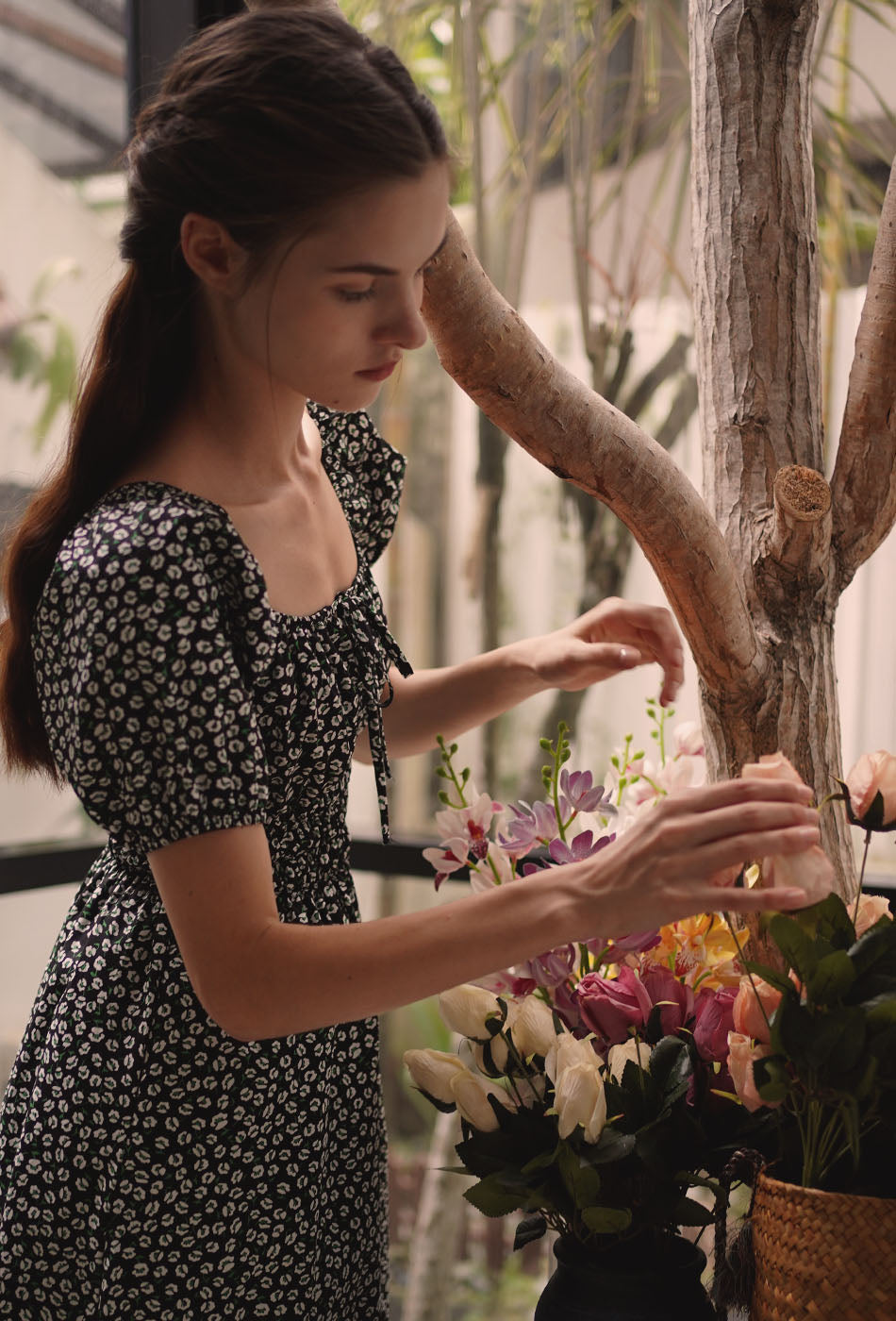 The Vineyard Cotton Dress in Sunset Pasture