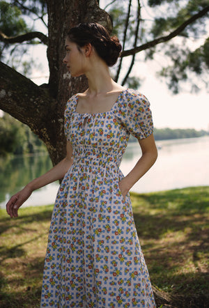 
                  
                    The Vineyard Cotton Dress in Good O' Days
                  
                