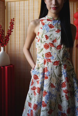 
                  
                    Cherished Cotton Cheongsam in Garden in Bloom
                  
                