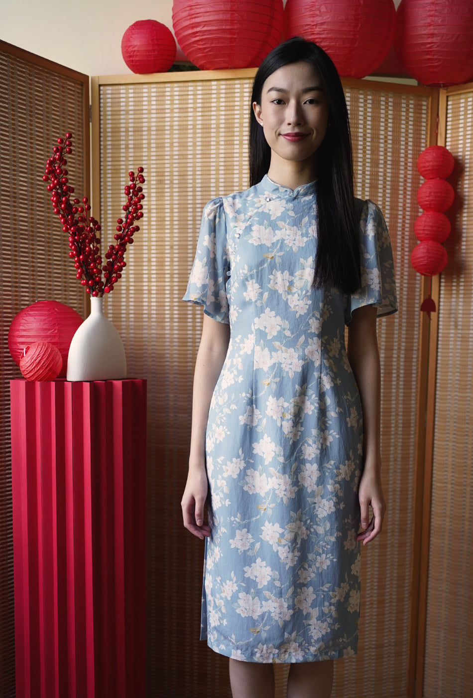 Favorite Oriental Cotton Cheongsam in Misty Morning