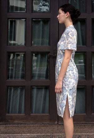 
                  
                    Favorite Oriental Cotton Cheongsam in Dreamy Blue
                  
                