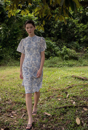 
                  
                    Favorite Oriental Cotton Cheongsam in Dreamy Blue
                  
                