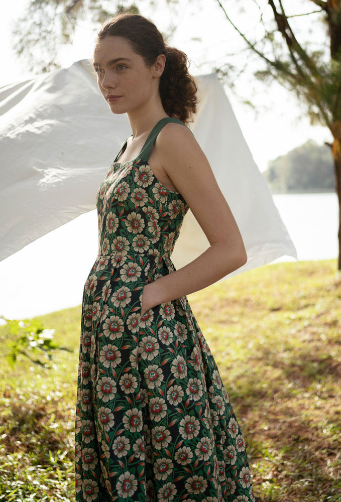 
                  
                    Golden Hour Cotton Dress in Green Haven
                  
                