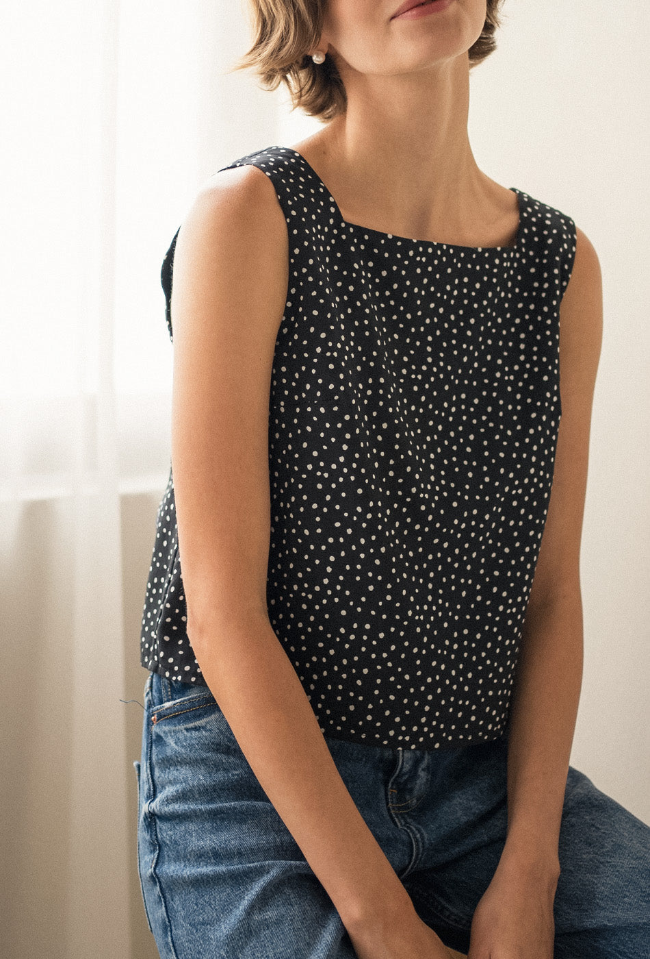 Goldie Cotton Top in Freckles