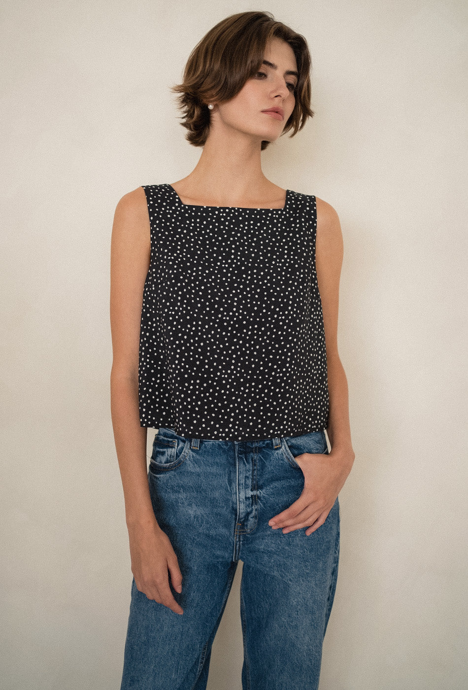 Goldie Cotton Top in Freckles
