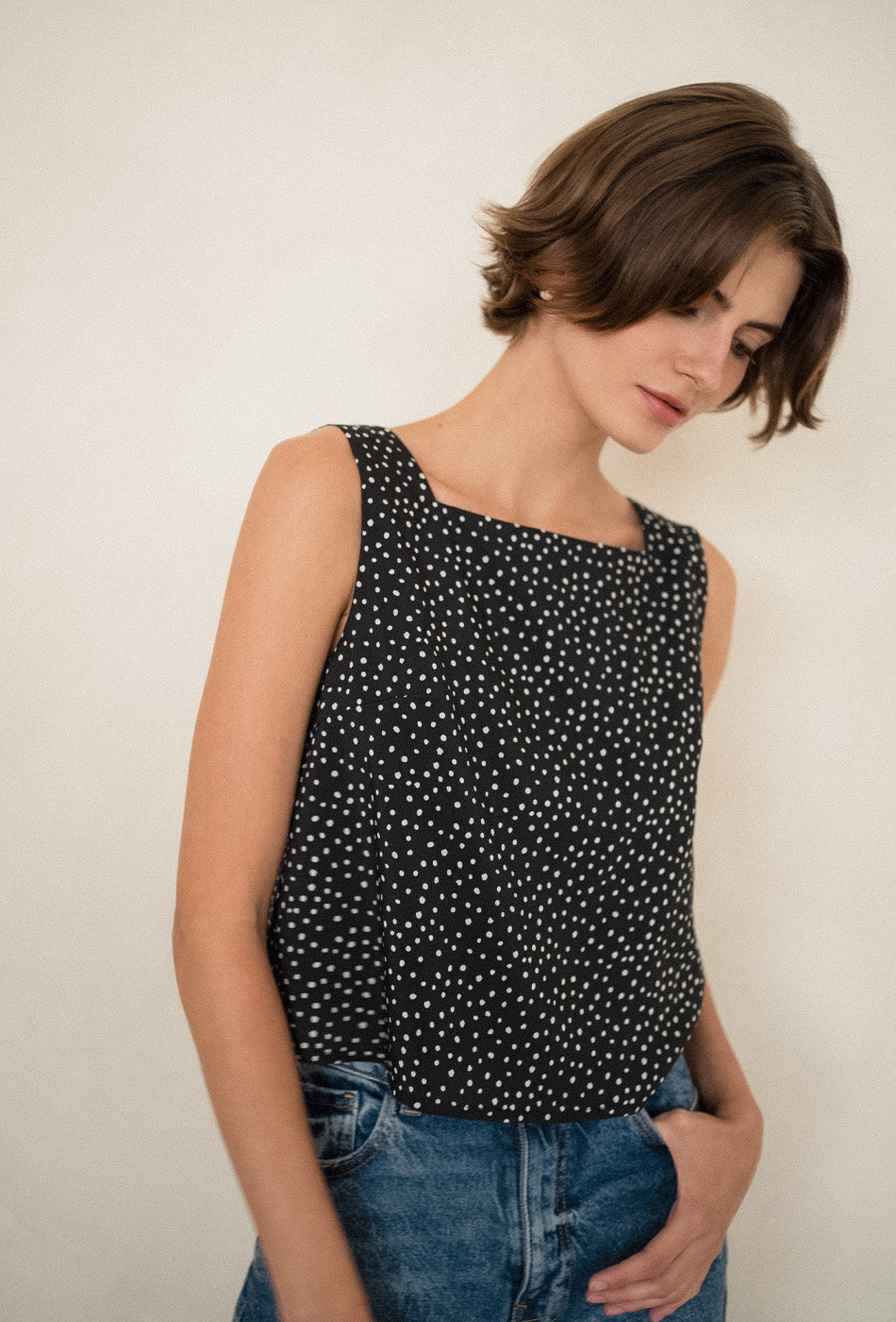 Goldie Cotton Top in Freckles