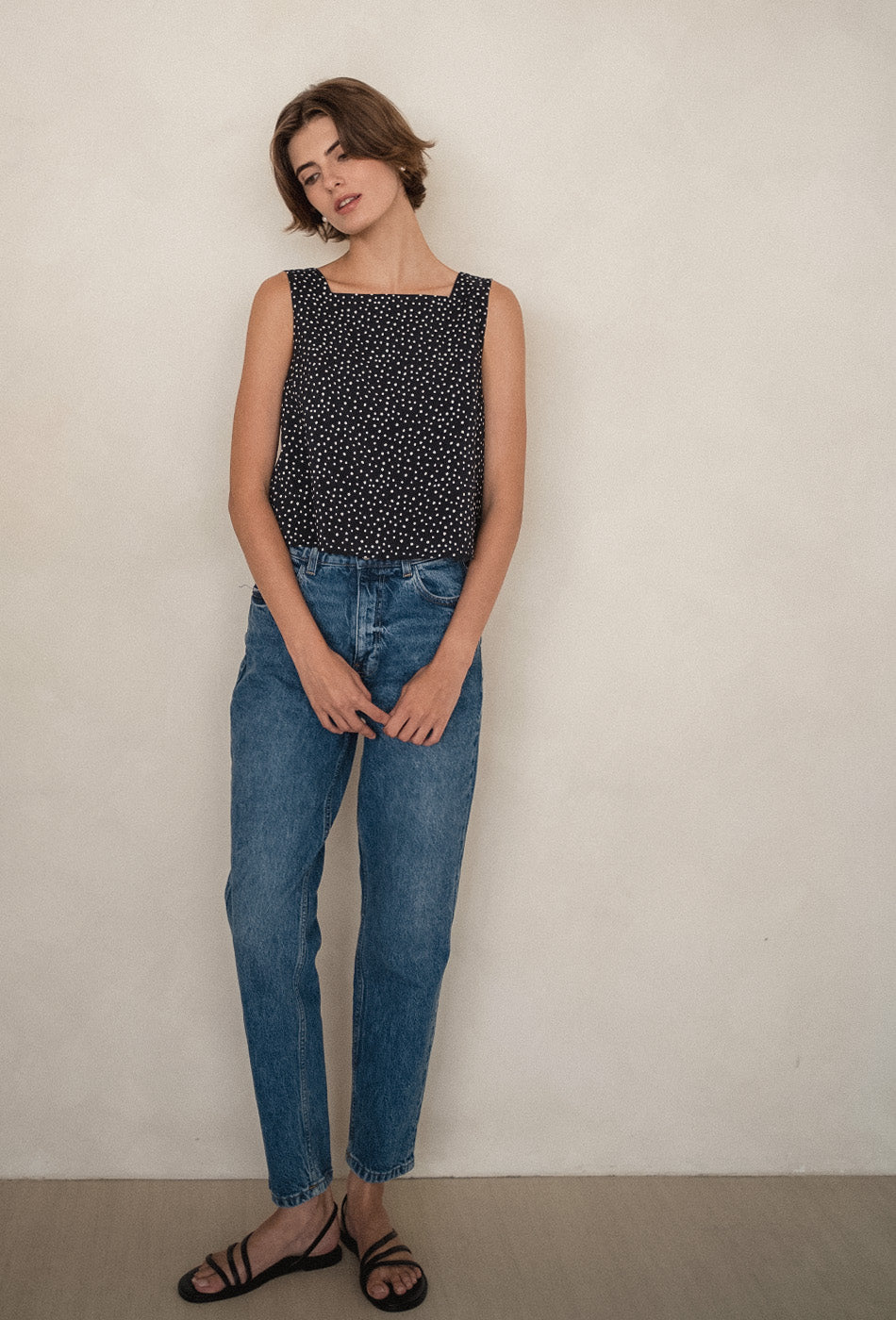 Goldie Cotton Top in Freckles