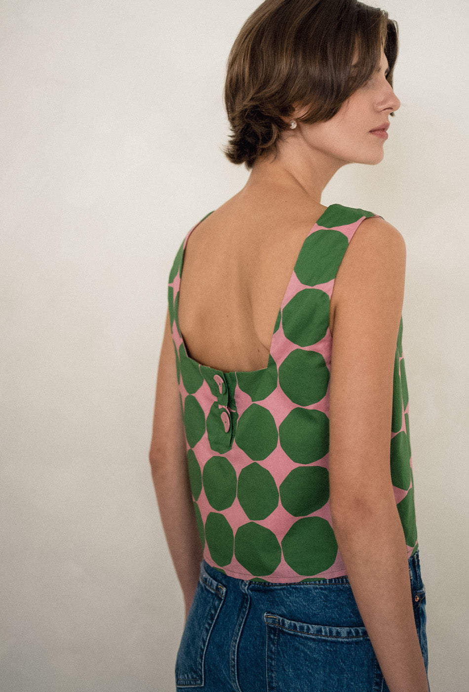 Goldie Cotton Top in Roseleaf