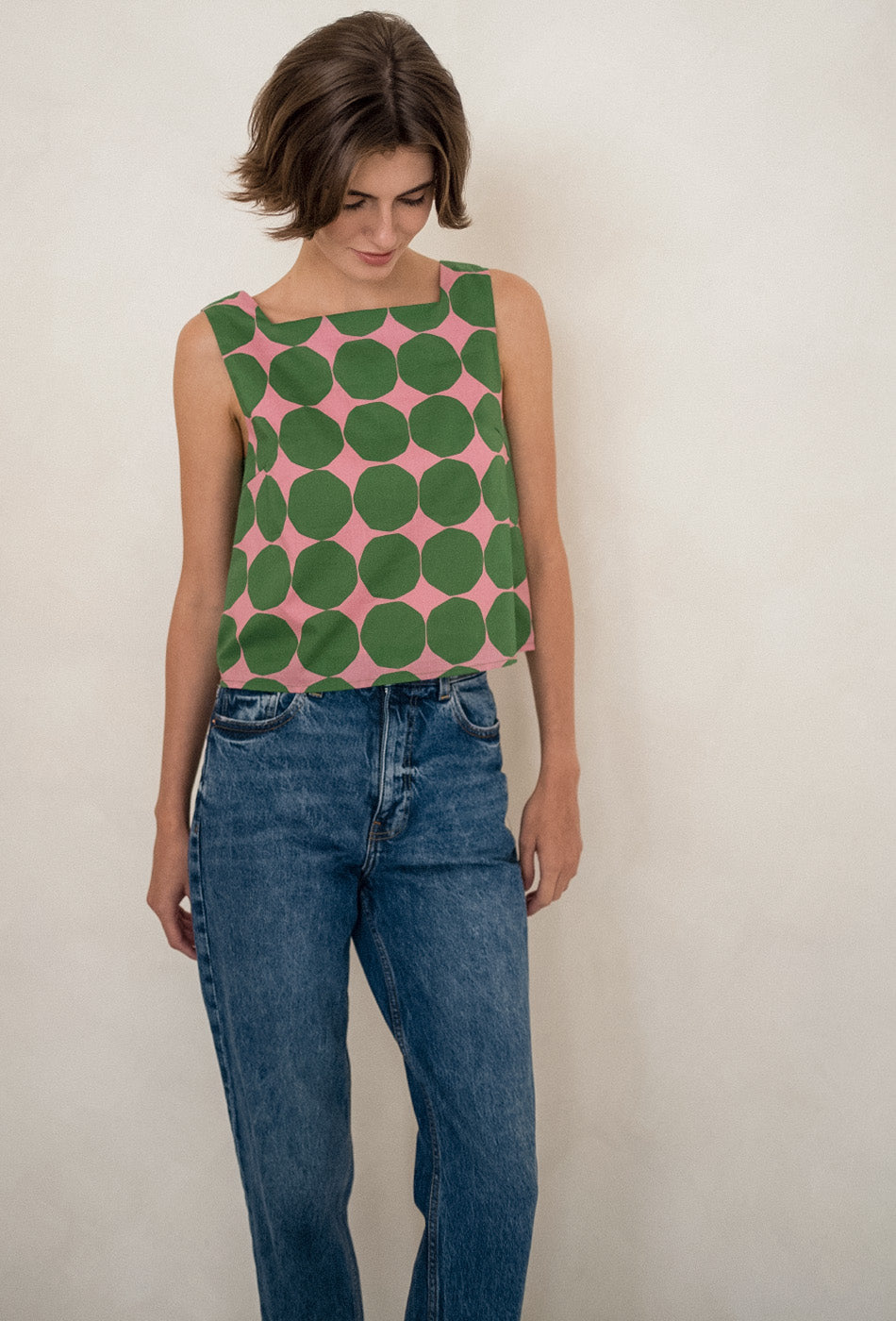 Goldie Cotton Top in Roseleaf