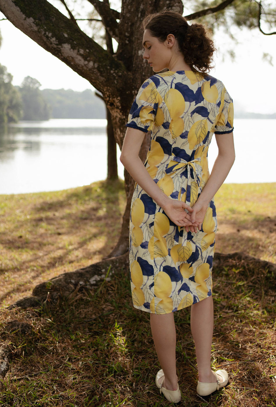 Honey, Honey Cotton Dress in Fresh Lemons