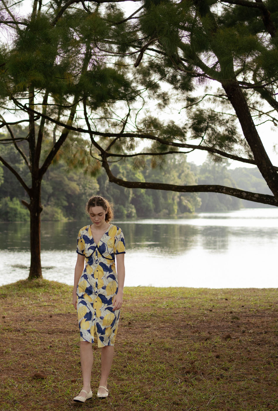 Honey, Honey Cotton Dress in Fresh Lemons