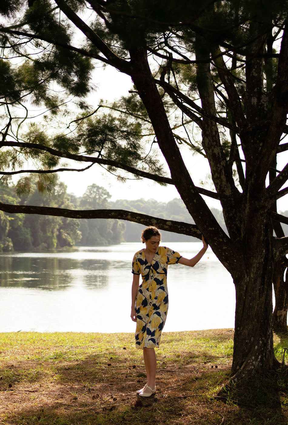 Honey, Honey Cotton Dress in Fresh Lemons