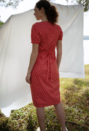 
                  
                    Honey, Honey Cotton Dress in Red Romance
                  
                