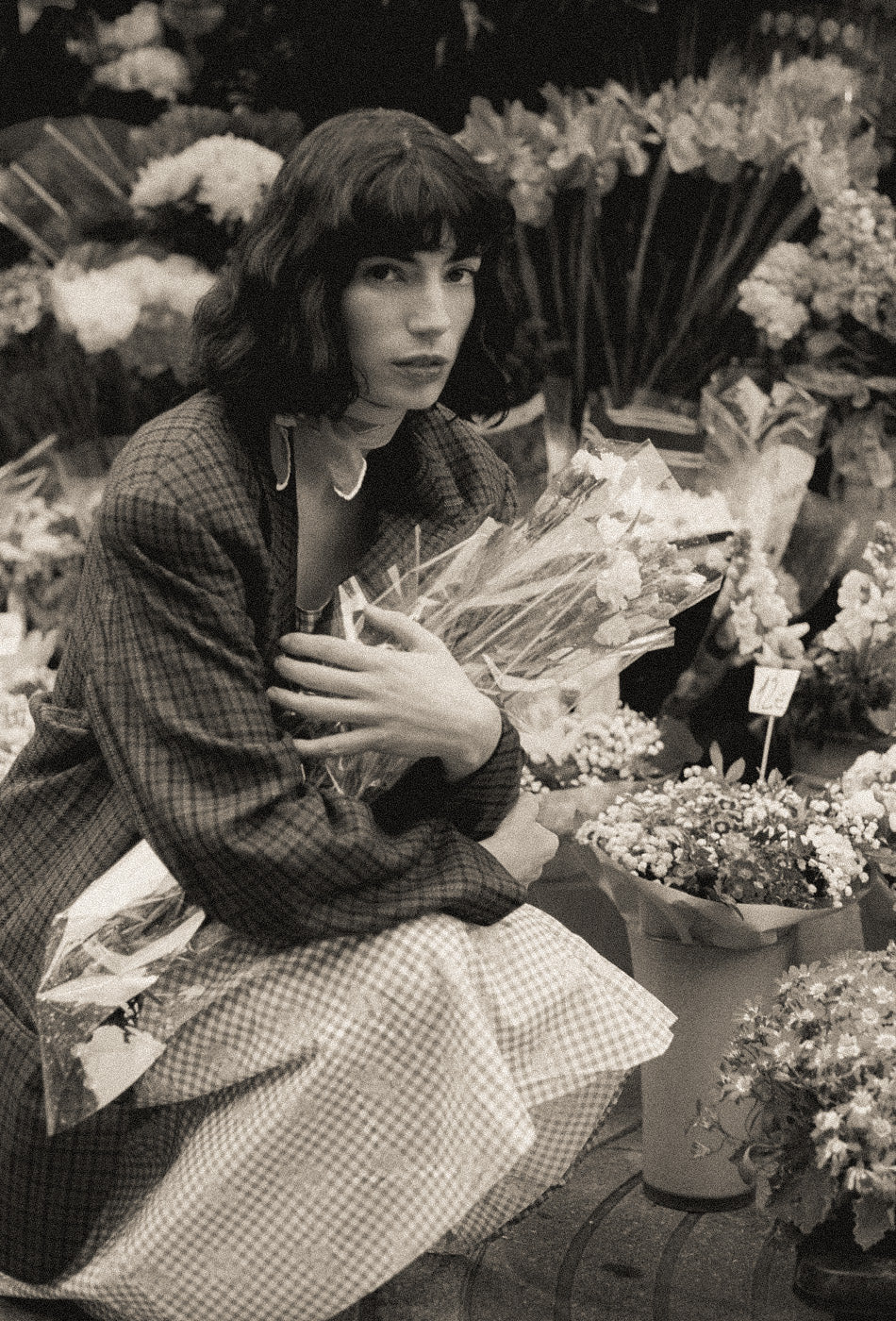 Love Comes Knockin' II Cotton Dress in Blue Gingham Bloom