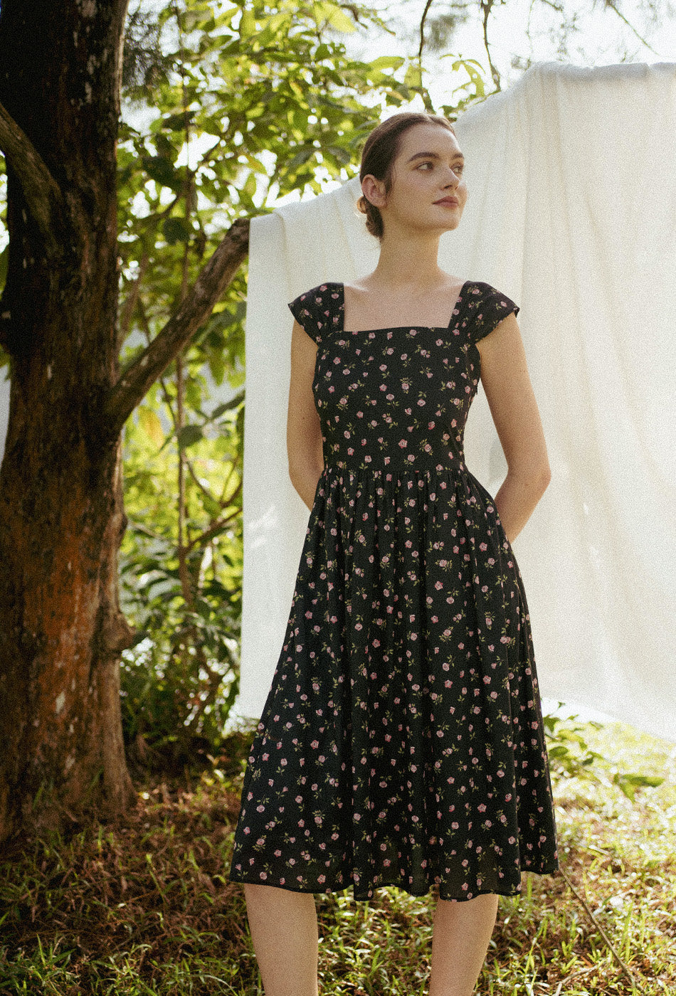 Love Comes Knockin' II Cotton Dress in Rosy Haven