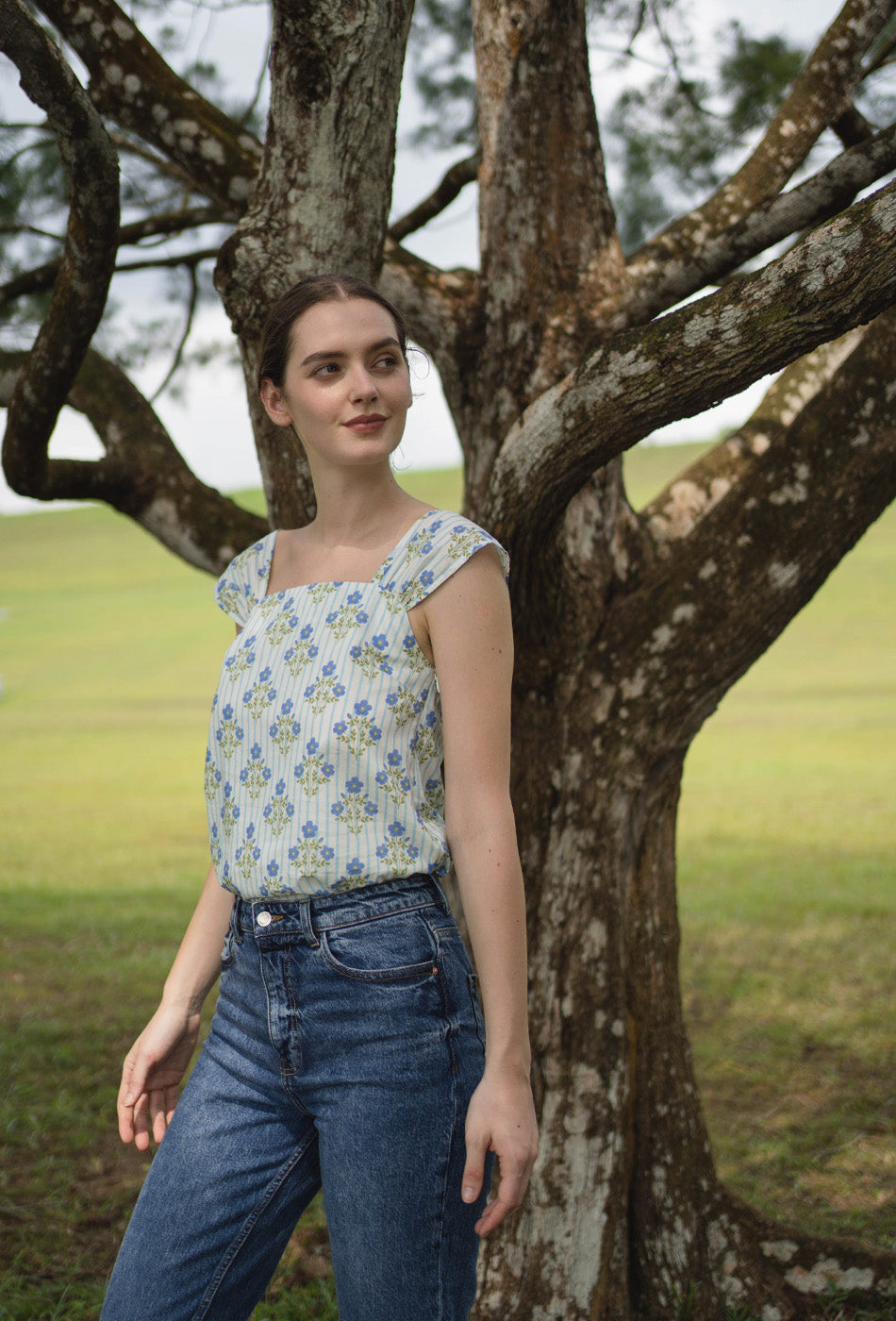 Love Comes Knockin' II Cotton Top in Blue Bunch