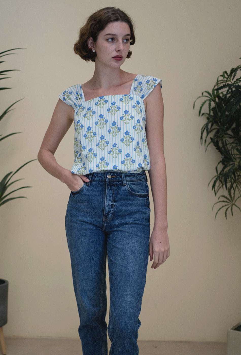 Love Comes Knockin' II Cotton Top in Blue Bunch