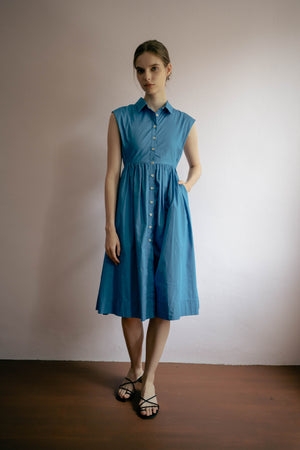 
                  
                    Memory Lane Cotton Dress in Blue
                  
                